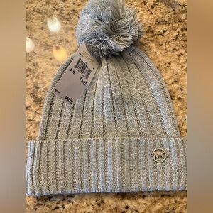 Michael Kors Light Gray Knit Beanie NWT